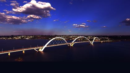 Foto Aérea da Ponte JK de Brasília